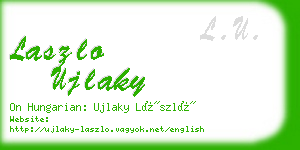 laszlo ujlaky business card